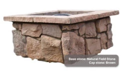 42" Square Custom Stone Gas Fire Pit 31 42" Square Custom Stone Gas Fire Pit -Grand Canyon 12242009649 31