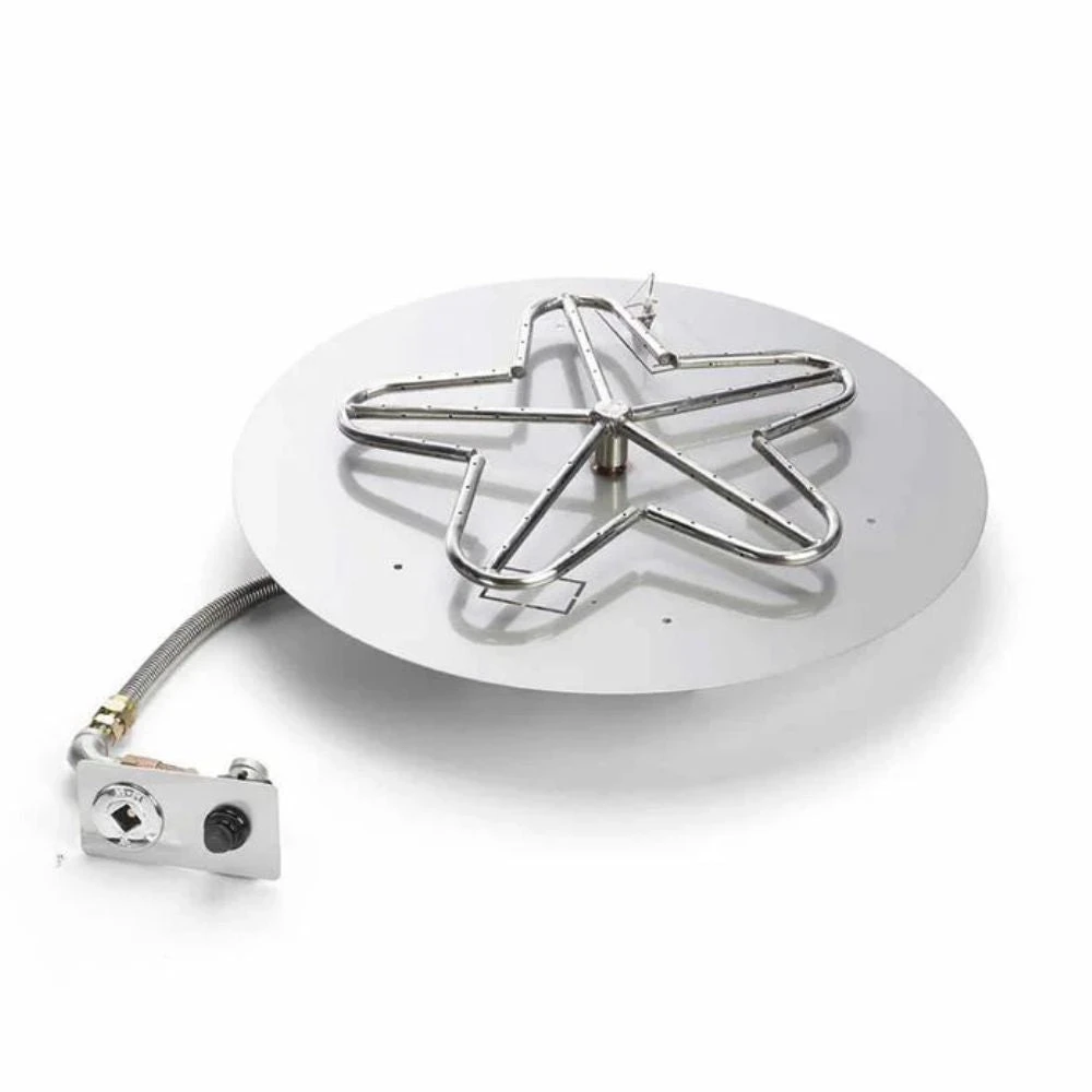 18" Round Flat Pan, Battery Operated Push Button Ignition Kit 3 18" Round Flat Pan, Battery Operated Push Button Ignition Kit