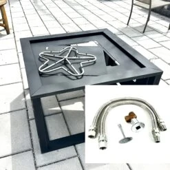 Custom Square Fire Pit Kit 37″