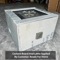 Custom Square Fire Pit Kit 33″ 13 Custom Square Fire Pit Kit 33″ -Grand Canyon 36 square cement board lathe 1