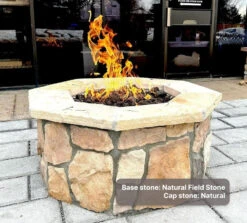 42″ Octagon Custom Stone Gas Fire Pit -Grand Canyon 36OctagonCustomStoneGasFirePit 1