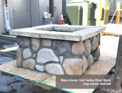 36″ Square Custom Stone Gas Fire Pit 17 36″ Square Custom Stone Gas Fire Pit -Grand Canyon 36 square river1 1
