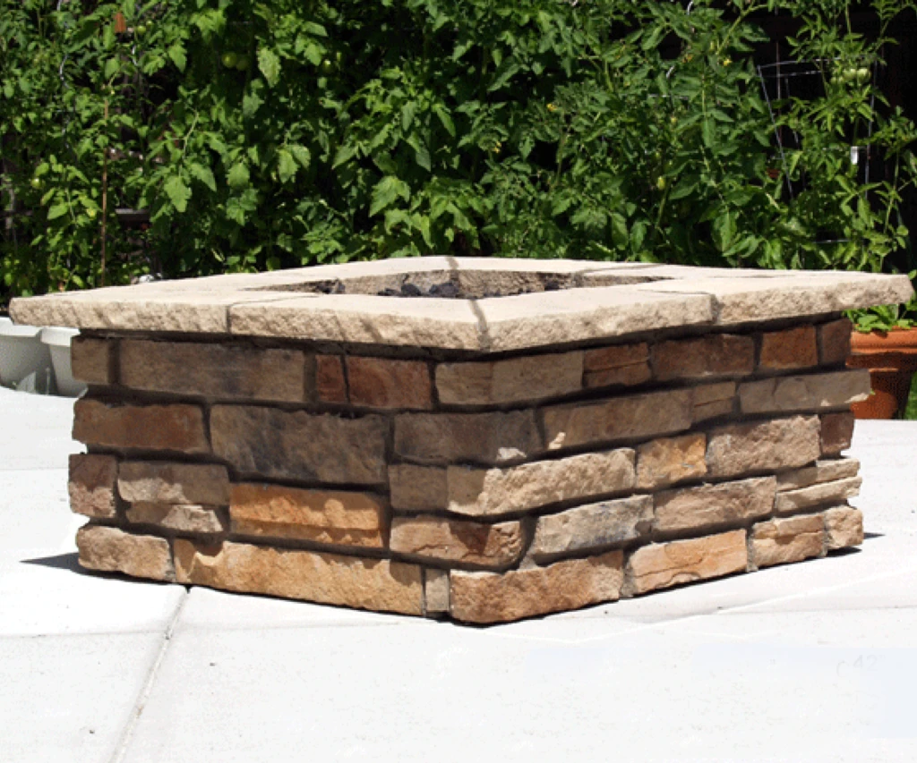 46″ Square Custom Stone Gas Fire Pit 15 46″ Square Custom Stone Gas Fire Pit - Image 13