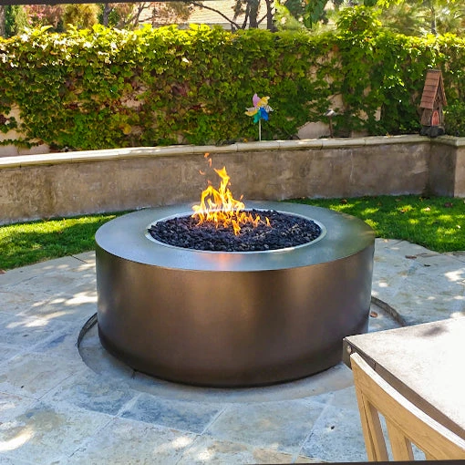 Beverly Powder Coated Steel Gas Fire Pit- Round (3 Sizes) 3 Beverly Powder Coated Steel Gas Fire Pit- Round (3 Sizes)