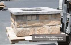 46″ Square Custom Stone Gas Fire Pit 17 46″ Square Custom Stone Gas Fire Pit -Grand Canyon 46 Square Custom StoneGasFirePit
