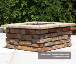 46″ Square Custom Stone Gas Fire Pit 21 46″ Square Custom Stone Gas Fire Pit -Grand Canyon 46 SquareCustomStoneGasFirePit 2