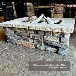 48″ X 30″ Rectangle Custom Stone Gas Fire Pit 22 48″ X 30″ Rectangle Custom Stone Gas Fire Pit -Grand Canyon 48 x30 RectangleCustomStoneGasFirePit