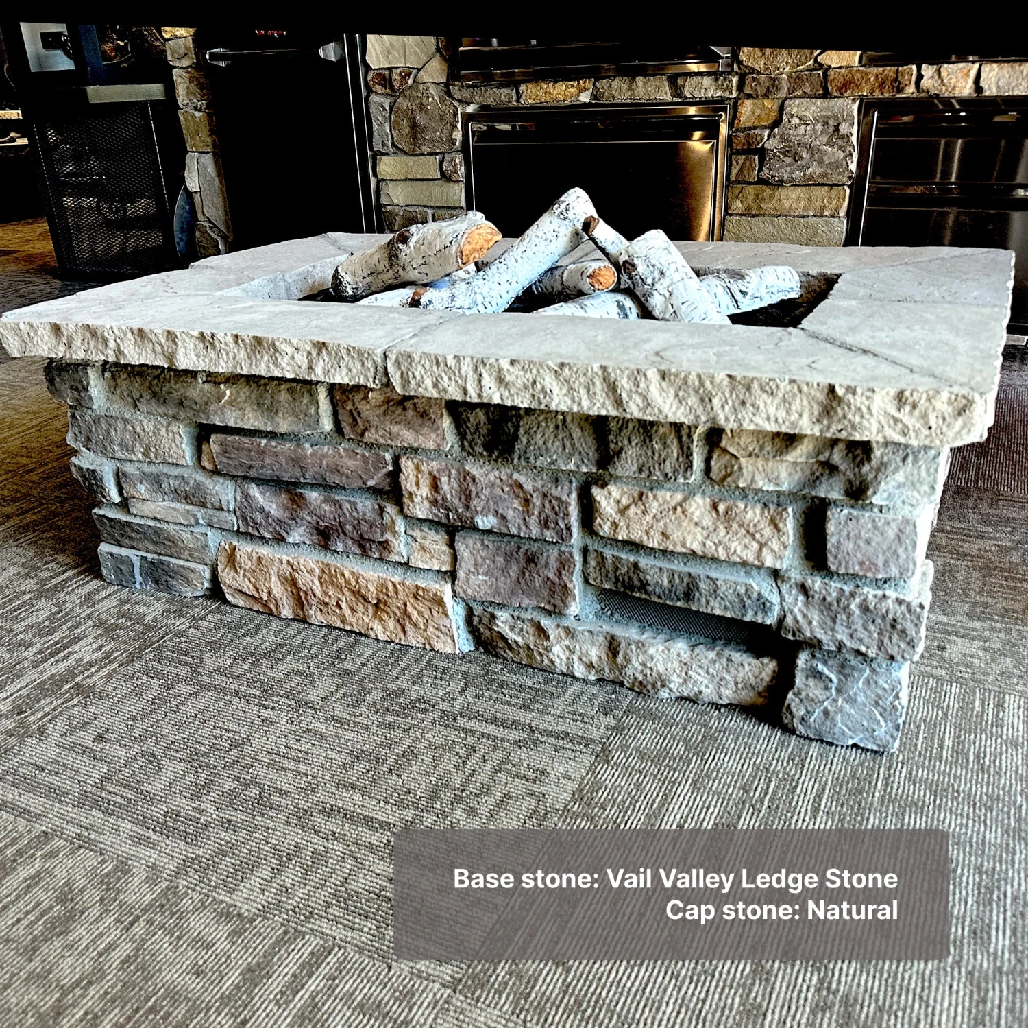 48″ X 30″ Rectangle Custom Stone Gas Fire Pit 6 48″ X 30″ Rectangle Custom Stone Gas Fire Pit - Image 4
