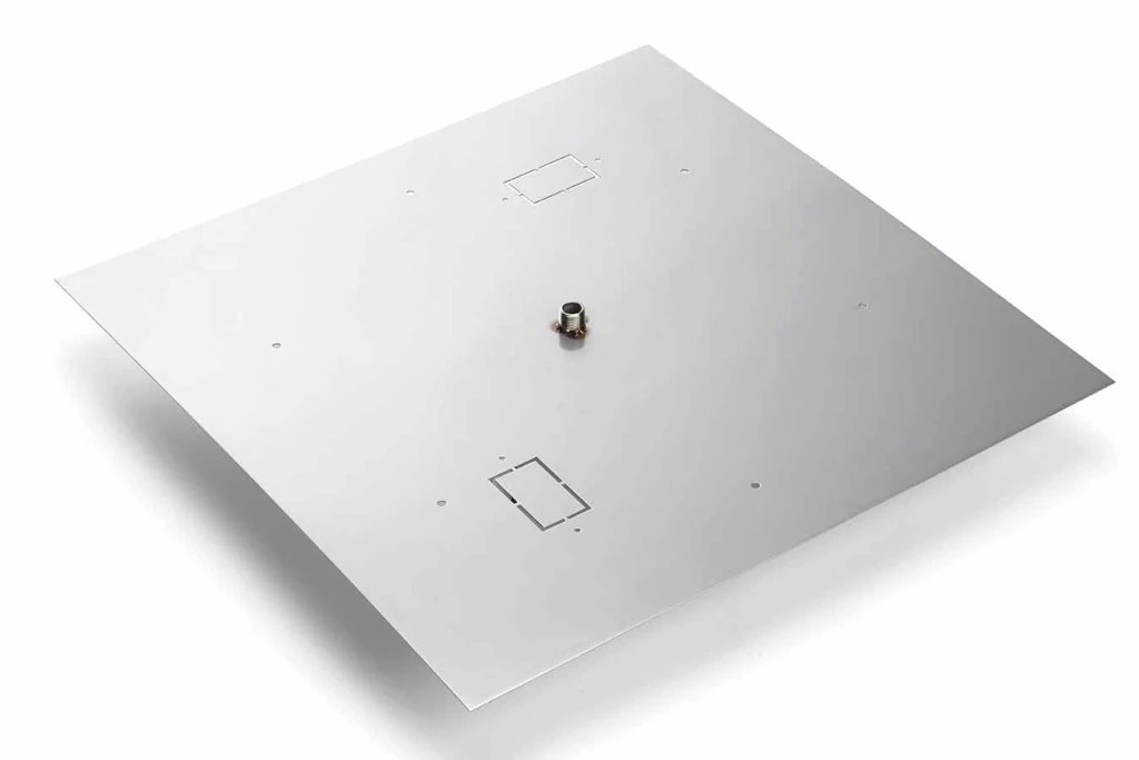 42" High Capacity Square Flat Stainless Steel Burner Pan 3 42" High Capacity Square Flat Stainless Steel Burner Pan