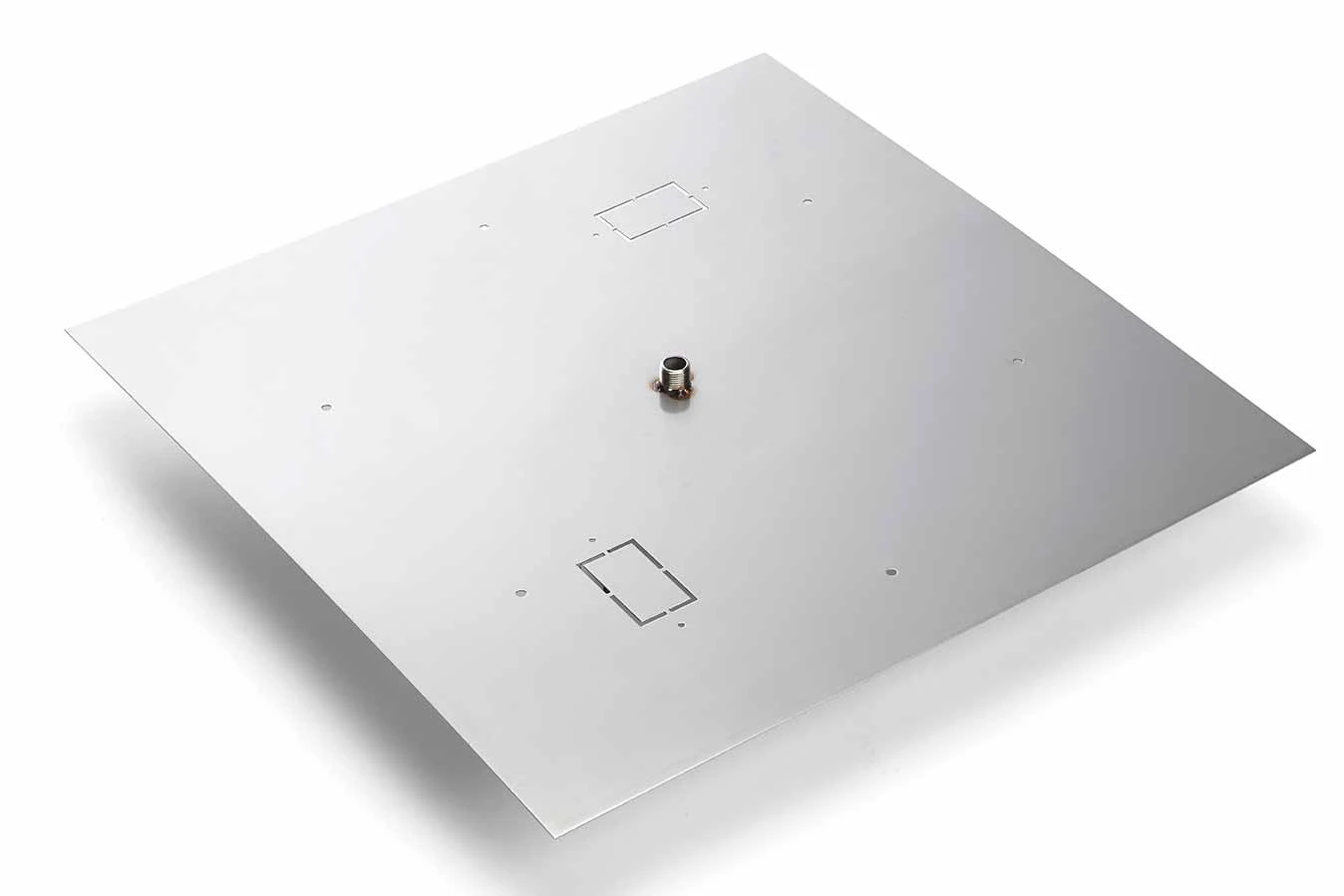 18" Square Flat Stainless Steel Burner Pan 3 18" Square Flat Stainless Steel Burner Pan