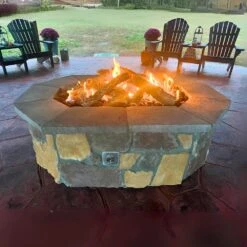 61″ X 42″ Rectagon Custom Stone Gas Fire Pit