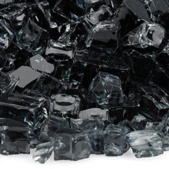 Black Fire Glass 1/2" 9 Black Fire Glass 1/2" -Grand Canyon AFFBLK12c