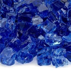 Cobalt Blue Fire Glass 1/2" 8 Cobalt Blue Fire Glass 1/2" -Grand Canyon AFFCOBL12c