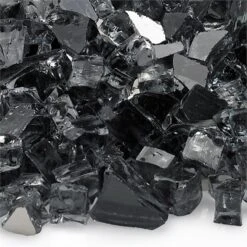 Gray Reflective Fire Glass 1/2" 9 Gray Reflective Fire Glass 1/2" -Grand Canyon AFFGRYRF12c