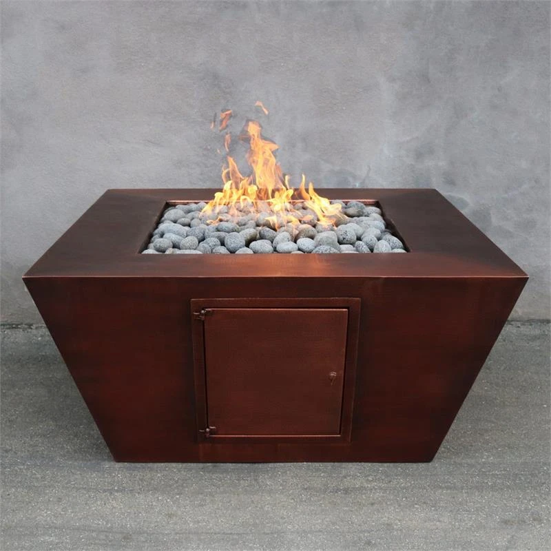 48″ Redan Square Copper Fire Pit 4 48″ Redan Square Copper Fire Pit - Image 2