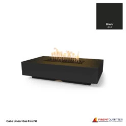 Cabo Linear Gas Fire Pit 31 Cabo Linear Gas Fire Pit -Grand Canyon Black cabo linear gas fire pit