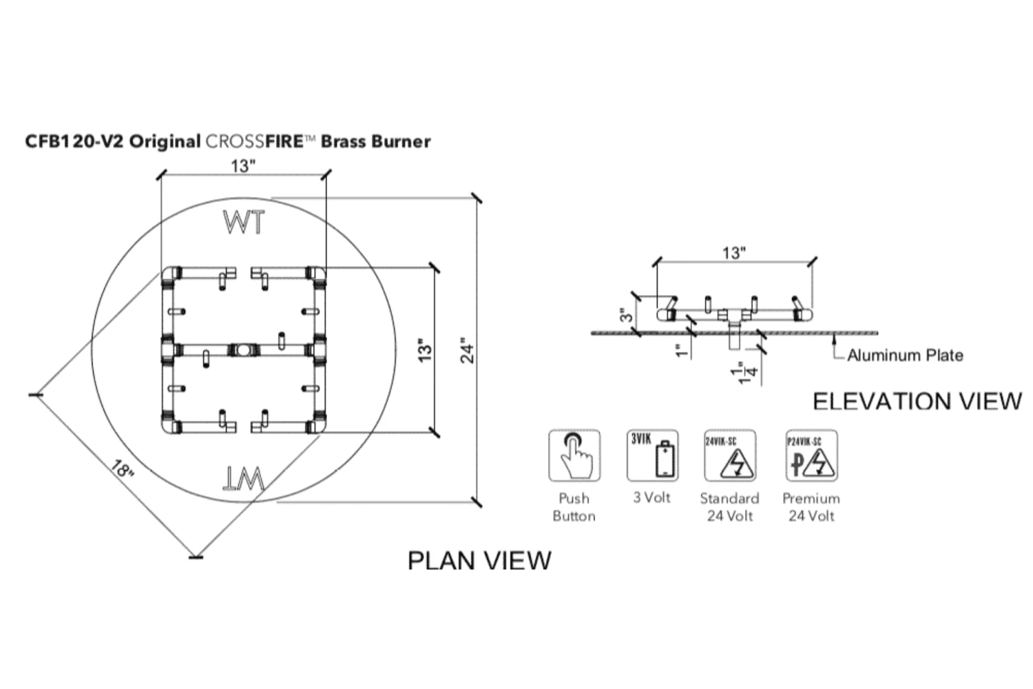 120K BTU Warming Trends Crossfire Burner 5 120K BTU Warming Trends Crossfire Burner - Image 3