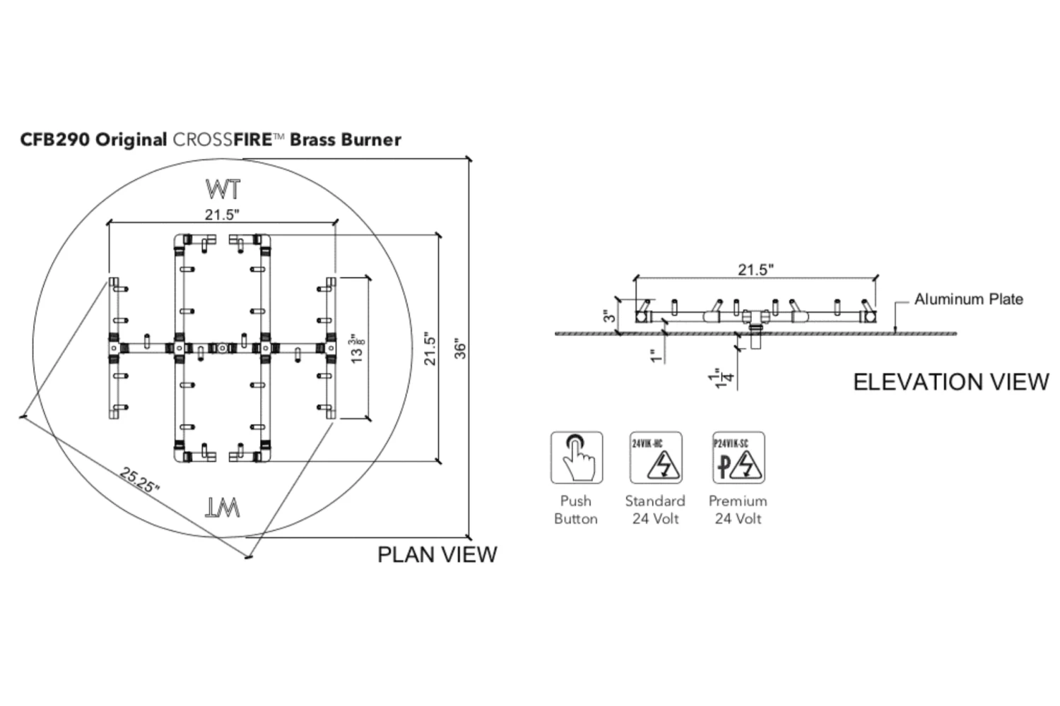 300K BTU Warming Trends Crossfire Burner 4 300K BTU Warming Trends Crossfire Burner - Image 2