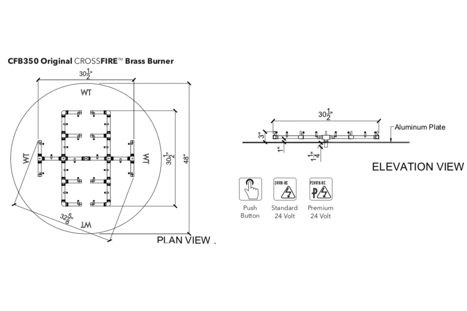350K Warming Trends BTU Crossfire Burner 4 350K Warming Trends BTU Crossfire Burner - Image 2