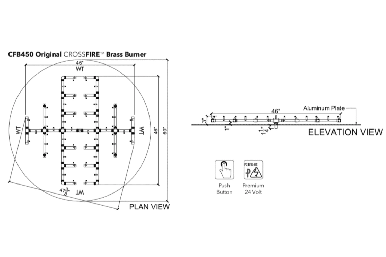 450K BTU Warming Trends Crossfire Burner 4 450K BTU Warming Trends Crossfire Burner - Image 2