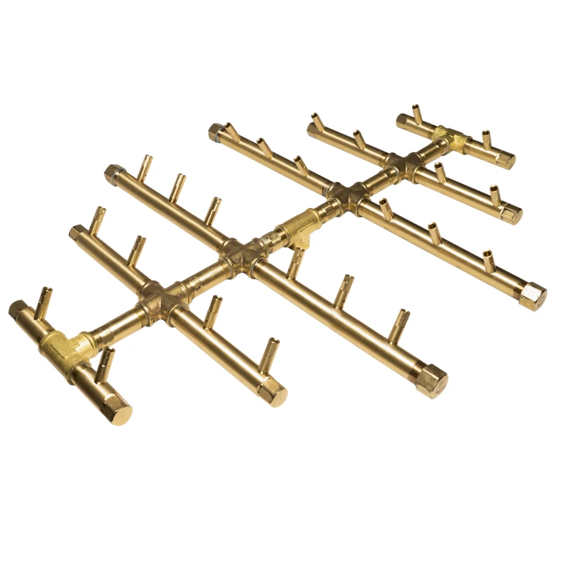 Warming Trends Crossfire Round Tree Style Brass Gas Fire Pit Burners 3 Warming Trends Crossfire Round Tree Style Brass Gas Fire Pit Burners