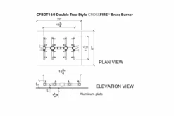Warming Trends Crossfire Double Tree Style Brass Gas Fire Pit Burners 15 Warming Trends Crossfire Double Tree Style Brass Gas Fire Pit Burners -Grand Canyon CFBDT 160 Spec