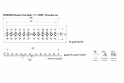 Warming Trends Crossfire Double Tree Style Brass Gas Fire Pit Burners 23 Warming Trends Crossfire Double Tree Style Brass Gas Fire Pit Burners -Grand Canyon CFBDT 480 Spec