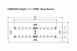 Warming Trends Crossfire H-Style Brass Gas Fire Pit Burners 23 Warming Trends Crossfire H-Style Brass Gas Fire Pit Burners -Grand Canyon CFBH240 Spec