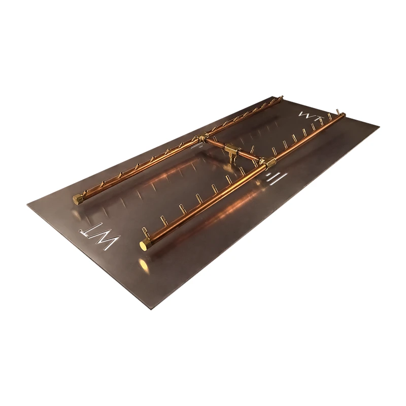 Warming Trends Crossfire H-Style Brass Burner With Rectangle Pan 3 Warming Trends Crossfire H-Style Brass Burner With Rectangle Pan