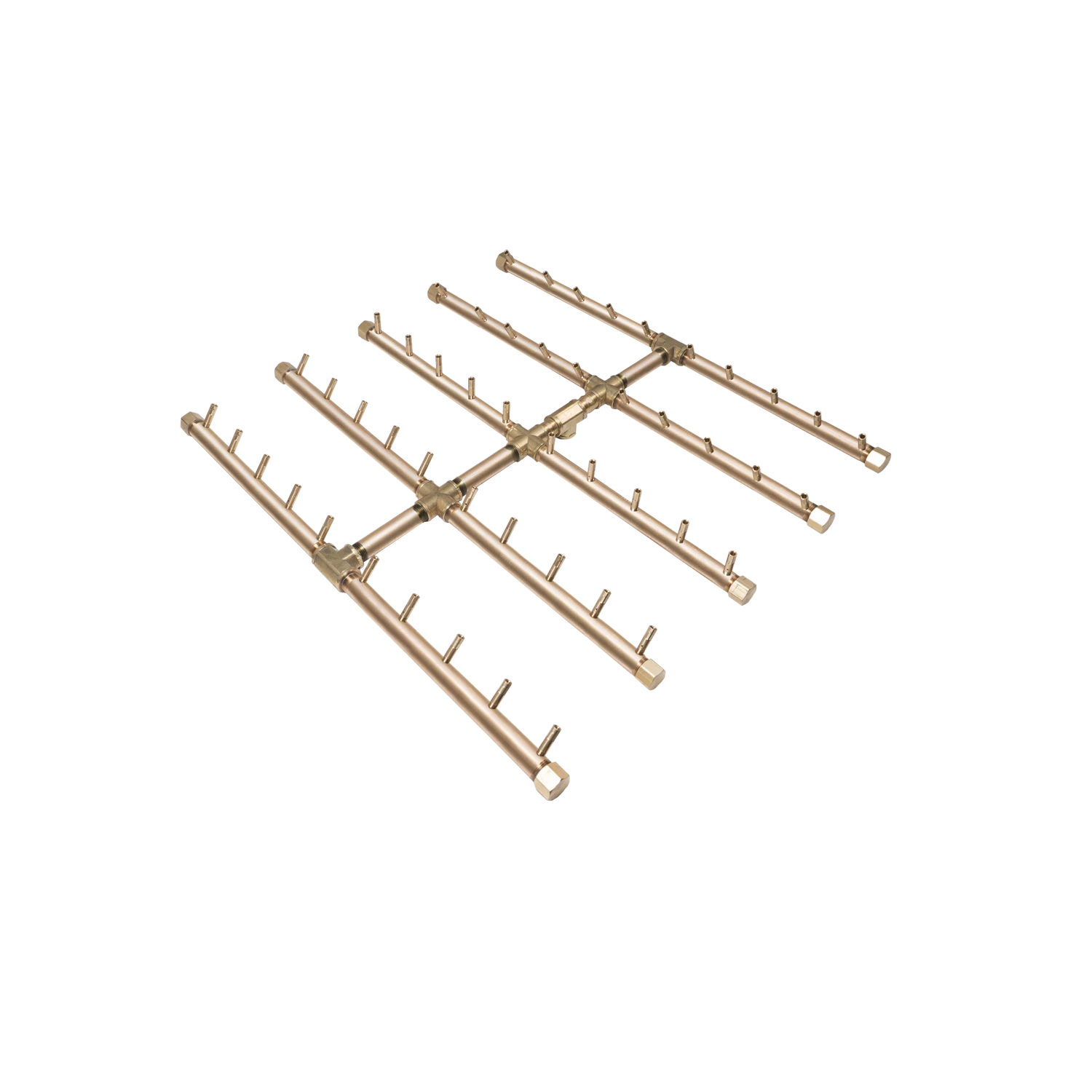 Warming Trends Crossfire Square Style Brass Gas Fire Pit Burners 6 Warming Trends Crossfire Square Style Brass Gas Fire Pit Burners - Image 4