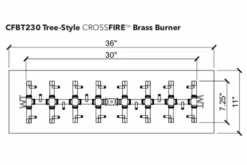 Warming Trends Crossfire Tree Style Brass Gas Fire Pit Burners 23 Warming Trends Crossfire Tree Style Brass Gas Fire Pit Burners -Grand Canyon CFBT 230 Spec