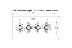 Warming Trends Crossfire Tree Style Brass Gas Fire Pit Burners 19 Warming Trends Crossfire Tree Style Brass Gas Fire Pit Burners -Grand Canyon CFBT110 Spec