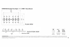 Warming Trends Crossfire Double Tree Style Brass Gas Fire Pit Burners 17 Warming Trends Crossfire Double Tree Style Brass Gas Fire Pit Burners -Grand Canyon CFBdt240 Spec