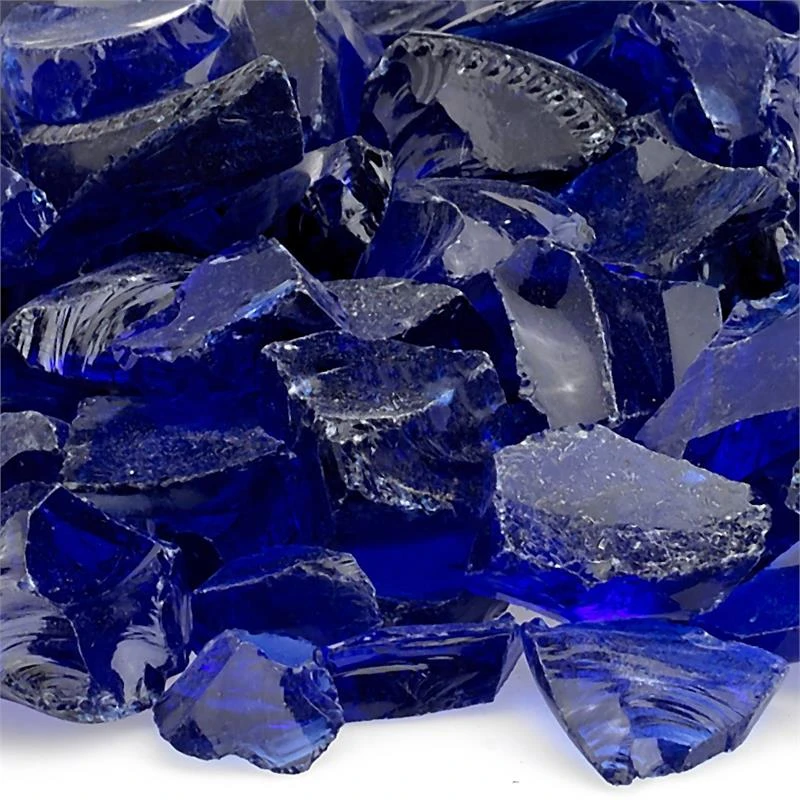 Dark Blue RecycledFire Glass 3/4" 4 Dark Blue RecycledFire Glass 3/4" - Image 2