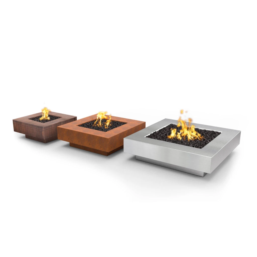 Cabo Powder Coat Steel Gas Fire Pit- Square (3 Sizes) 4 Cabo Powder Coat Steel Gas Fire Pit- Square (3 Sizes) - Image 2