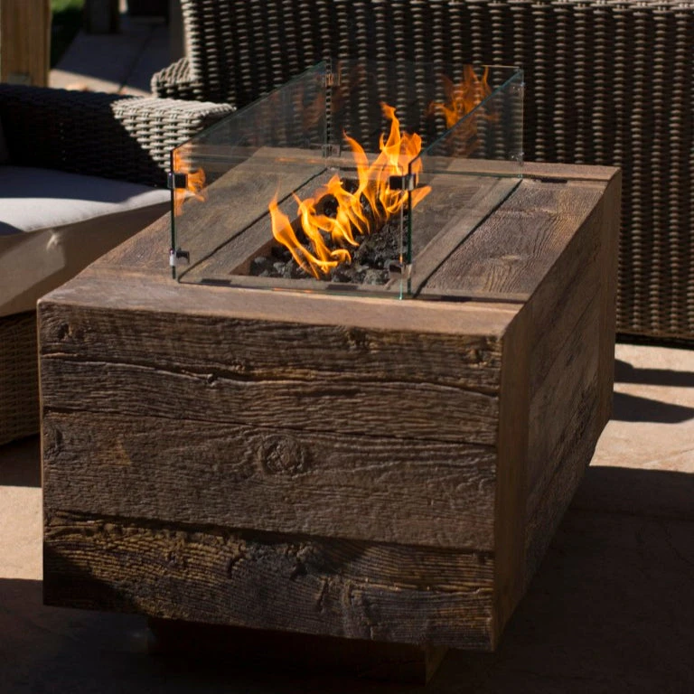 Catalina Wood Grain Finish GFRC Gas Fire Pit (7 Sizes) 3 Catalina Wood Grain Finish GFRC Gas Fire Pit (7 Sizes)