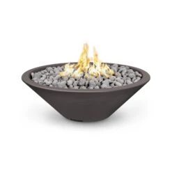 60" Cazo Gas Fire Pit - Narrow Ledge 12 60" Cazo Gas Fire Pit - Narrow Ledge -Grand Canyon Cazo GFRC Fire Pit No Ledge Chestnut
