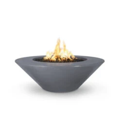 60" Cazo Gas Fire Pit 14 60" Cazo Gas Fire Pit -Grand Canyon Cazo GFRC Fire Pit with Ledge Gray 500x500 1 2