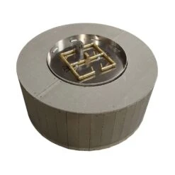 Circular Ready To Finish Fire Pit With Warming Trends Crossfire Burner