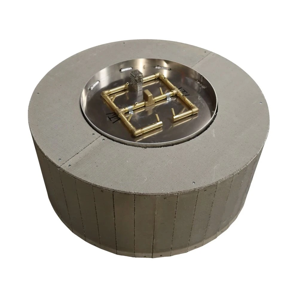 Circular Ready To Finish Fire Pit With Warming Trends Crossfire Burner 3 Circular Ready To Finish Fire Pit With Warming Trends Crossfire Burner