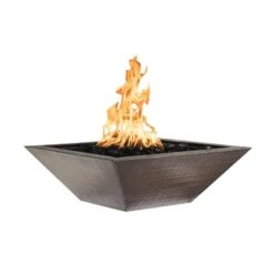 Maya Square Copper Gas Fire Pit- 3 Sizes Available