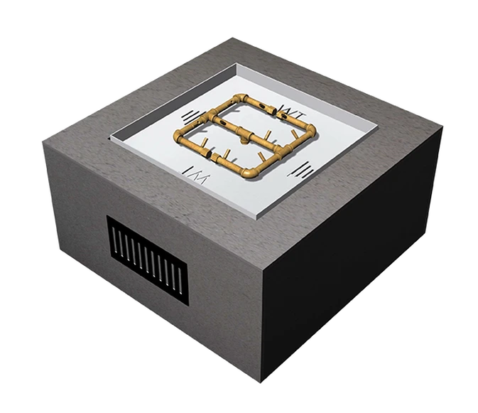 Square Ready To Finish Fire Pit With Warming Trends Crossfire Burner 4 Square Ready To Finish Fire Pit With Warming Trends Crossfire Burner - Image 2