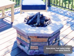 36″ Octagon Custom Stone Gas Fire Pit 27 36″ Octagon Custom Stone Gas Fire Pit -Grand Canyon IMG 5472211