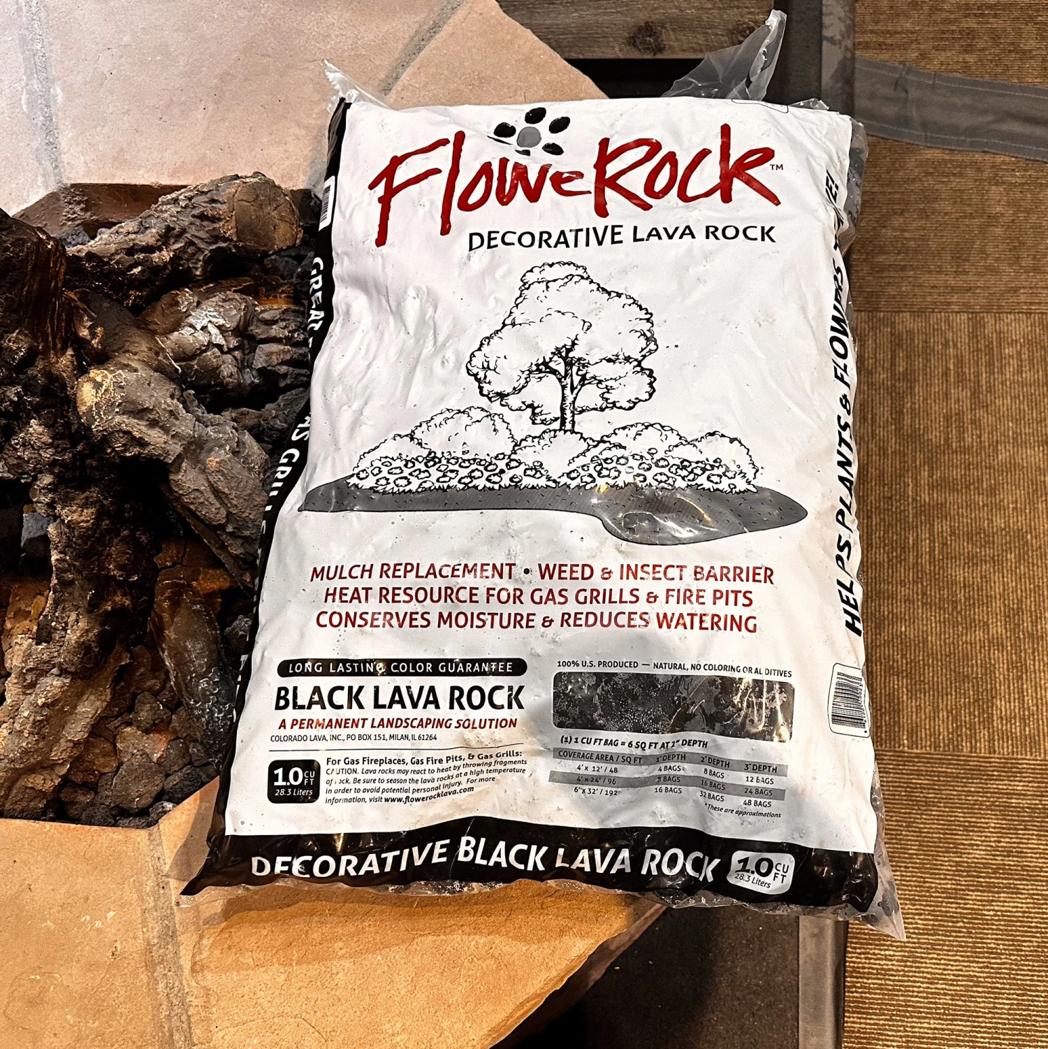 Black Lava Rock (1 Cubic Foot) 32-40 LBS 4 Black Lava Rock (1 Cubic Foot) 32-40 LBS - Image 2