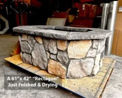 61″ X 42″ Rectagon Custom Stone Gas Fire Pit 26 61″ X 42″ Rectagon Custom Stone Gas Fire Pit -Grand Canyon IMG 9555