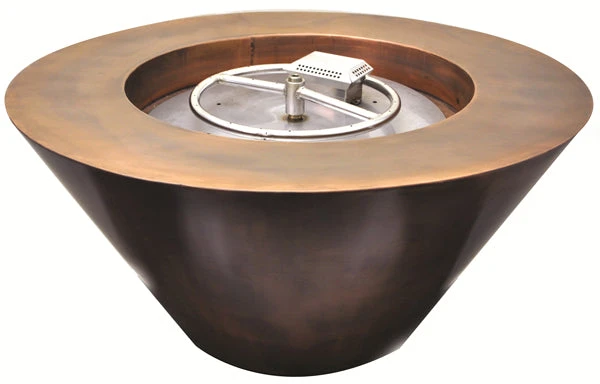 Mesa Round Copper Gas Fire Bowl 4 Mesa Round Copper Gas Fire Bowl - Image 2