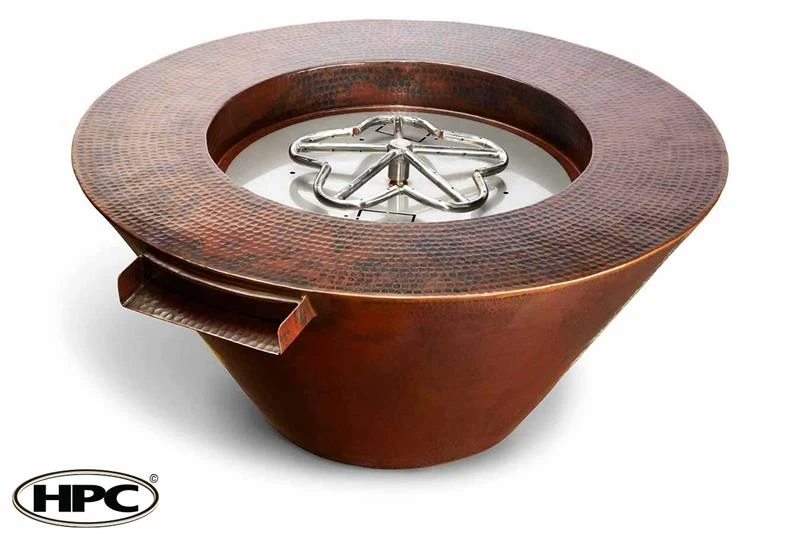 Mesa Round Copper Gas Fire And Water Bowl 4 Mesa Round Copper Gas Fire And Water Bowl - Image 2