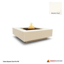Cabo Square Gas Fire Pit 40 Cabo Square Gas Fire Pit -Grand Canyon Metallic Pearl cabo square gas fire pit