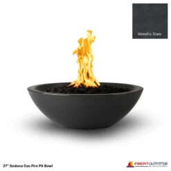 27" Sedona Gas Fire Pit Bowl 27 27" Sedona Gas Fire Pit Bowl -Grand Canyon Metallic Slate Sedona 27 gas fire pit