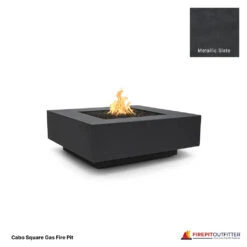 Cabo Square Gas Fire Pit 37 Cabo Square Gas Fire Pit -Grand Canyon Metallic slate cabo square gas fire pit png